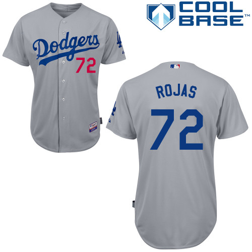 Miguel Rojas #72 mlb Jersey-L A Dodgers Women's Authentic 2014 Alternate Road Gray Cool Base Baseball Jersey